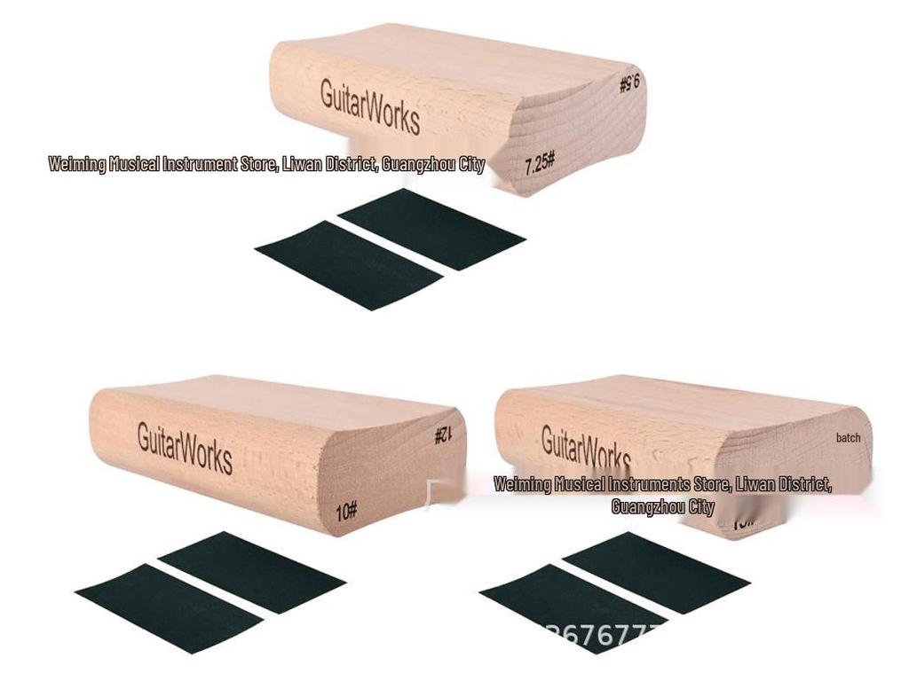 Dual Guitar Fretboard Radius & Fret Leveling Sanding Block, 7.25", 9.5", 10"
