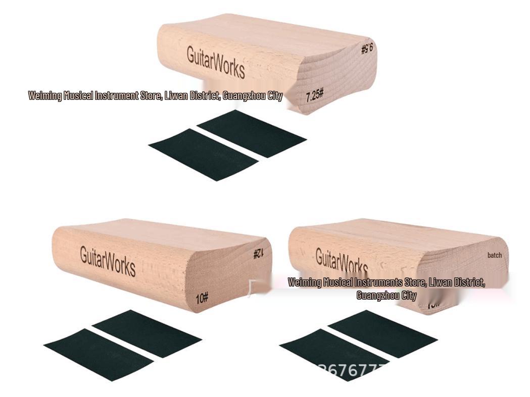 Двойной блок для шлифовки радиуса накладки и выравнивания ладов гитары, 7.25 , 9.5 , 10 10 sandpapers