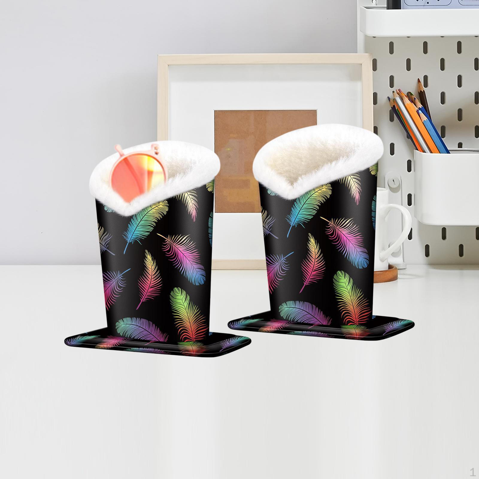 

2 шт. держатели для очков плюшевые подкладки держатели для очков подставки футляры для дома чёрный