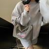 Heavy industry embroidery cat portable nylon bag women's leisure going out commuting messenger bag versatile shoulder bag