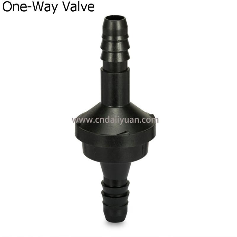 High Quality ID8 Black One-way Valve Non-return Valve Plastic One Way Valve Air Pump Vacuum Check Valve for Car 2pcs a Lot