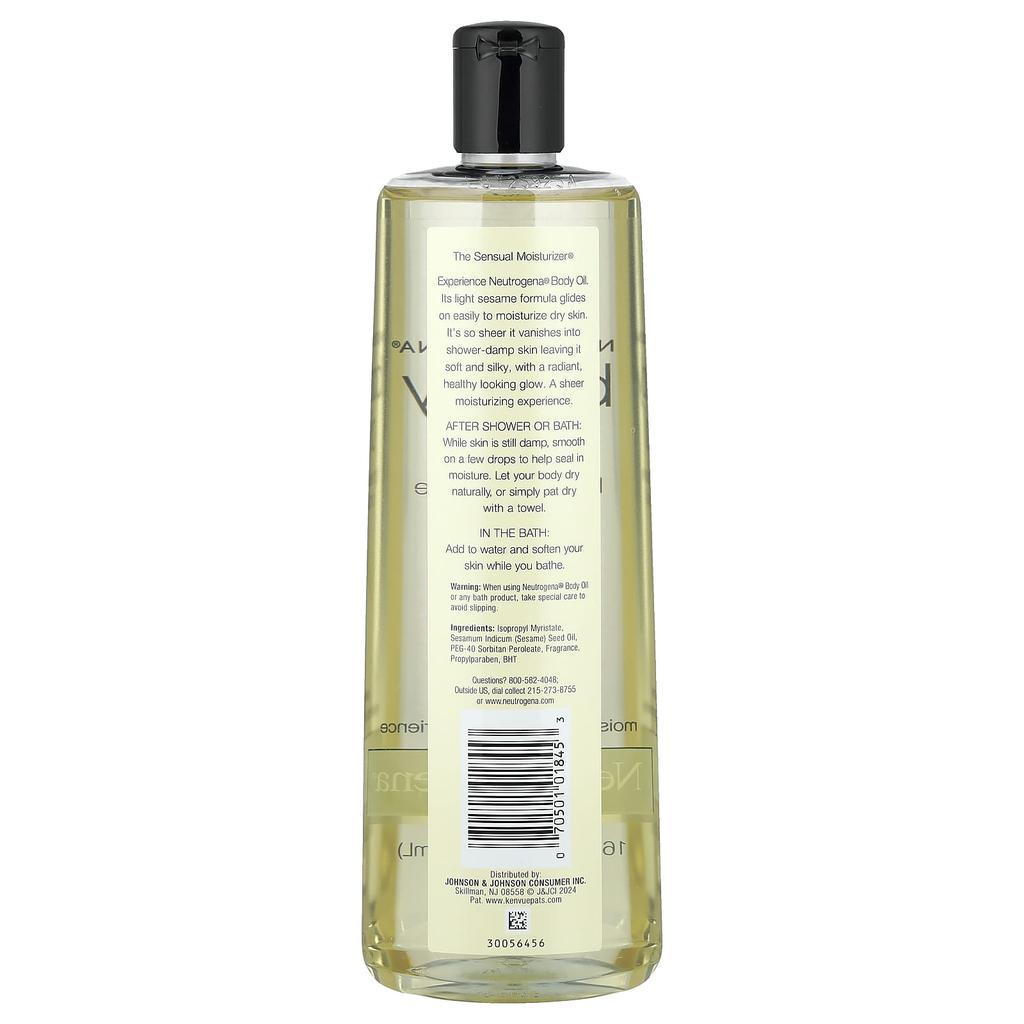 Neutrogena Vücut Yağı, Hafif Susam Formülü, 473 ml (16 sıvı ons)