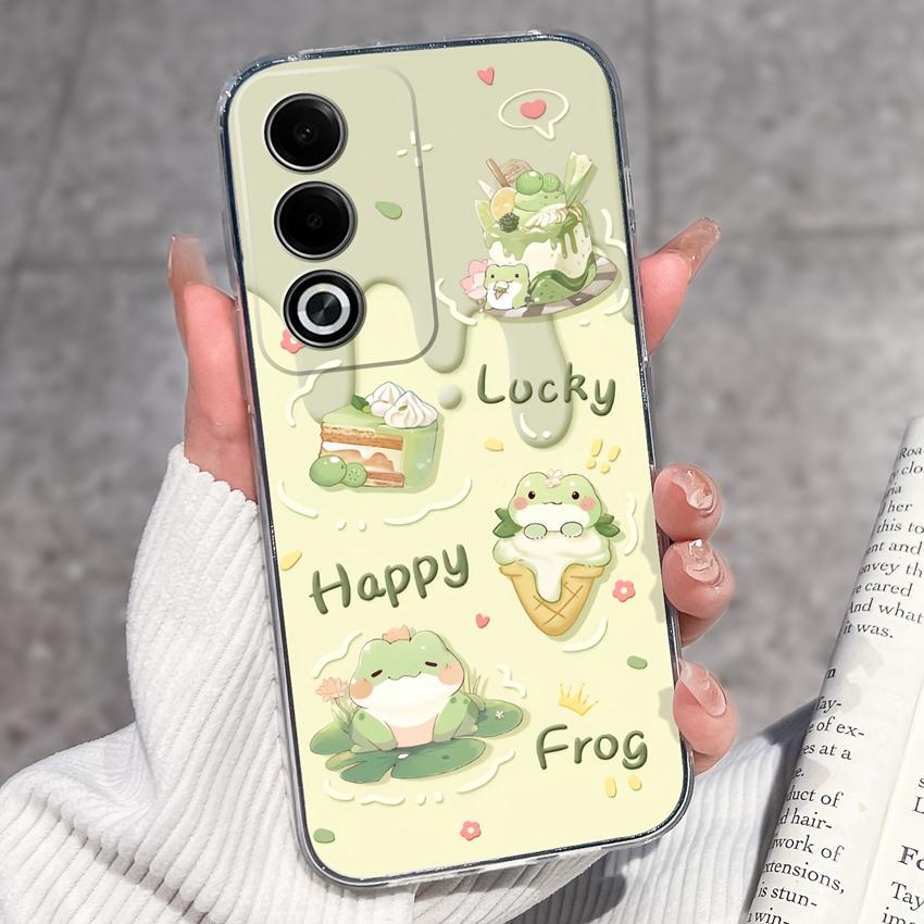 Für Oppo A3 A5 A1 Pro A3x AX5 AX5s A7 A8 Ace2 Luxuriöse Stoßfeste Handyhülle Niedliche Blumenmuster Transparenter TPU Schutz Rückseite Für Oppo Hülle