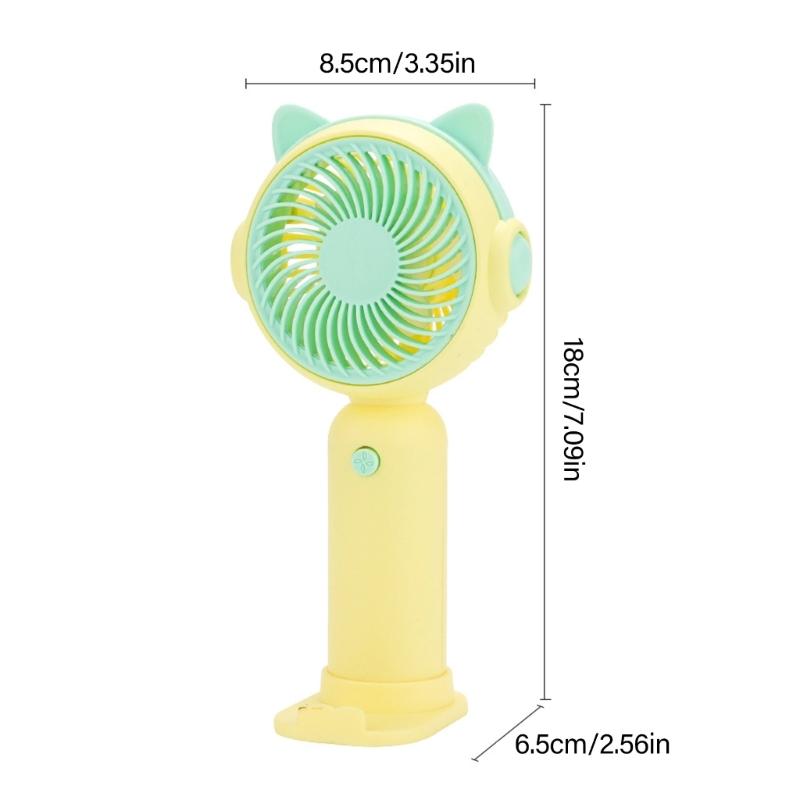 AM3 Battery Operated Handheld Fan Indoor Outdoor Use Ergonomic Handle Lightweight For Kids Adults Outdoor Travel