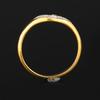 925 Sterling Silver Ring White Cubic Zirconia Round 1.5mm 1.3mm Rhodium or Yellow Gold Plated Elegant Women Jewelry