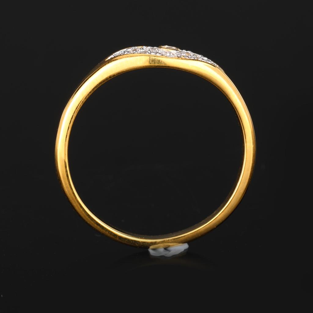 925 Sterling Silver Ring White Cubic Zirconia Round 1.5mm 1.3mm Rhodium or Yellow Gold Plated Elegant Women Jewelry