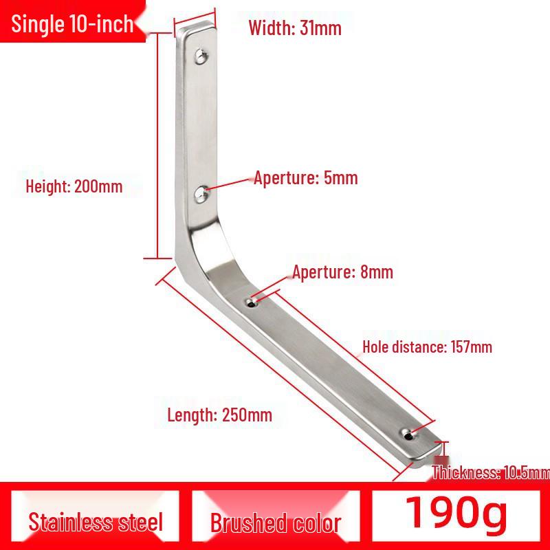 Triangular Wall Shelf Bracket: Bent, Load-Bearing Iron Support for Storage Racks