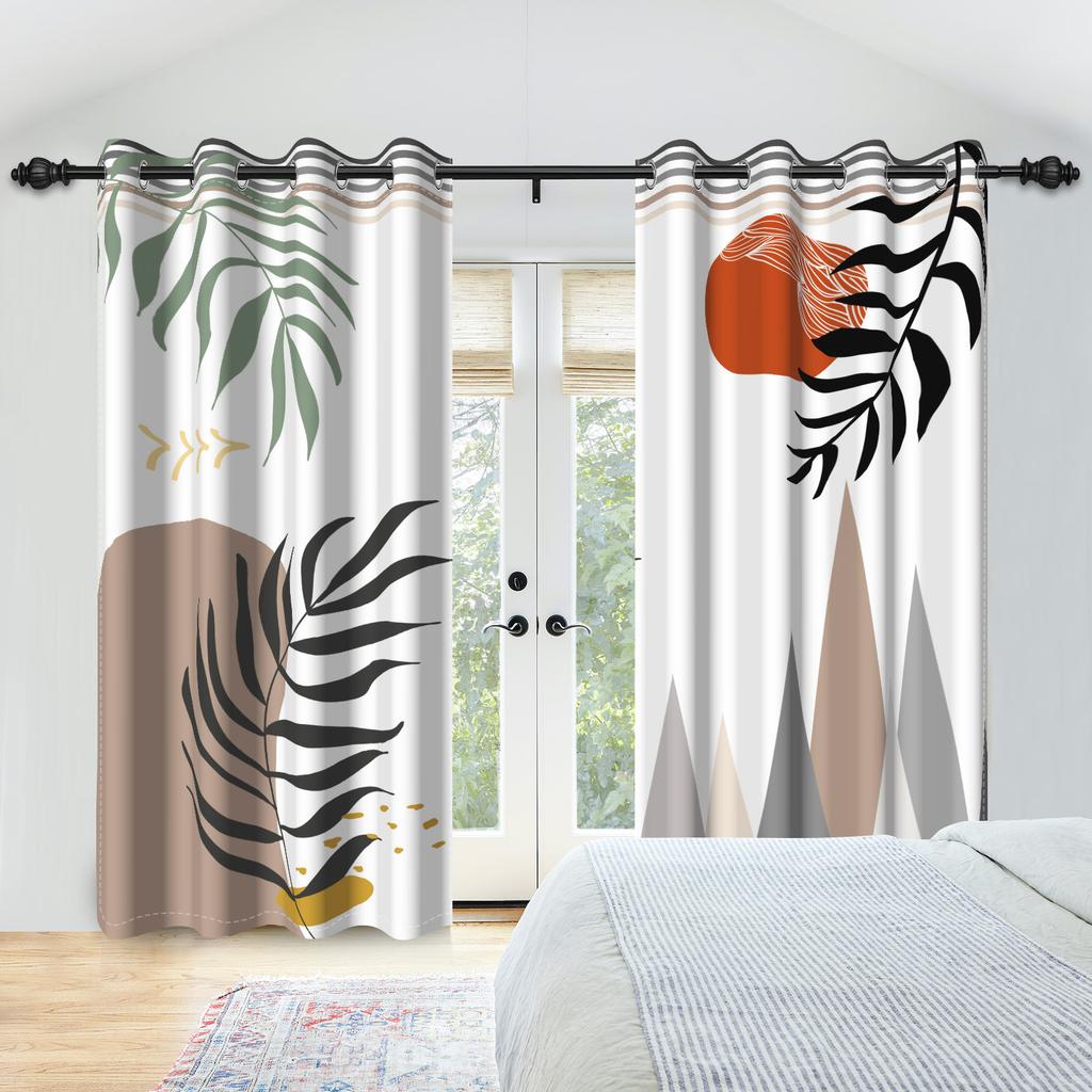 Abstract Blackout Curta Boho Modern Sun Moon Abstract Geometric Design Medieval Minimalism Nordic Polyester Bedroom Curta