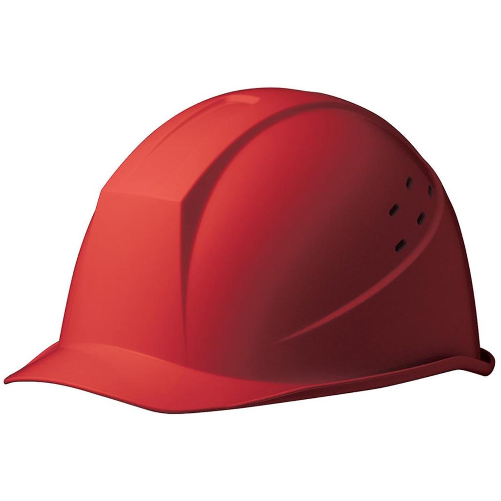 Midori Anzen SC11BV RA ABS Construction with Ventilation Rain and Protection Helmet, Red, Holes, Guard, Anti-Slip