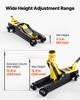 Low Profile Floor Jack, 2.5 Ton Capacity, Steel Racing Floor Jack with Single Piston Quick Lift Pump & Raised Saddle, Hydraulic Trolley Car Lift for