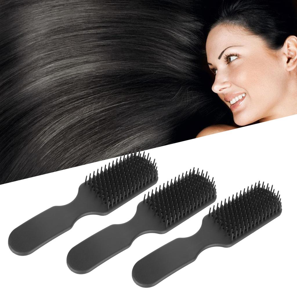 3 Stück 9 Reihen Haarbürste Breitzahn Leicht Ergonomische Entwirrbürste für Alle Haartypen Styling