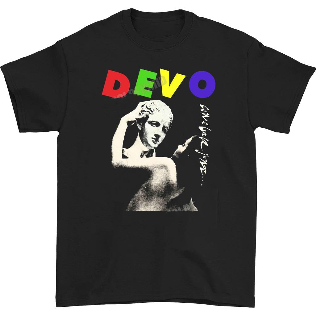 Vtg Devo Band TShirt Black Short Sleeve All Sizes S To 5xl S