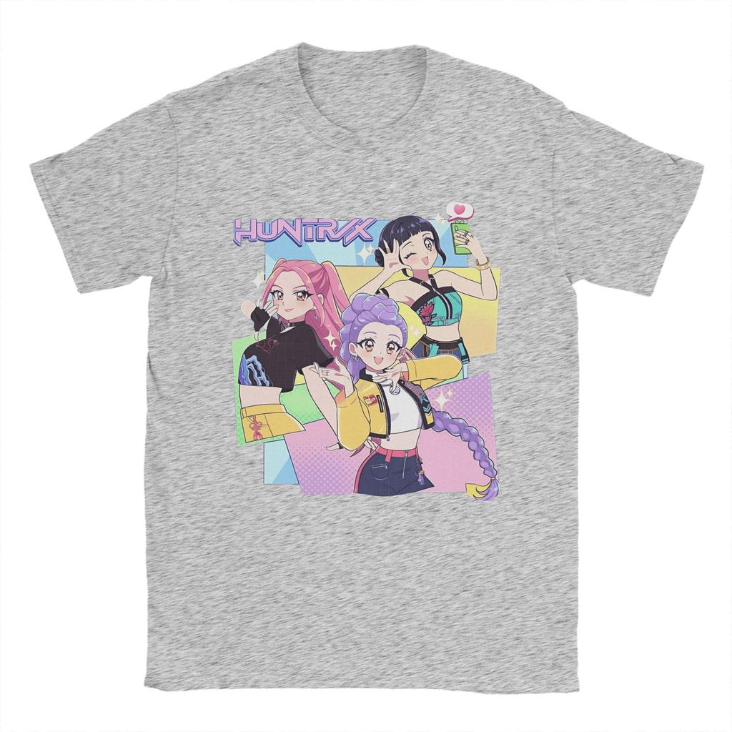 K-pop Demon Hunters Huntrix Girls Men's T Shirt Funny Tees Short Sleeve Round Neck T-Shirt Pure Cotton Gift Idea Clothes