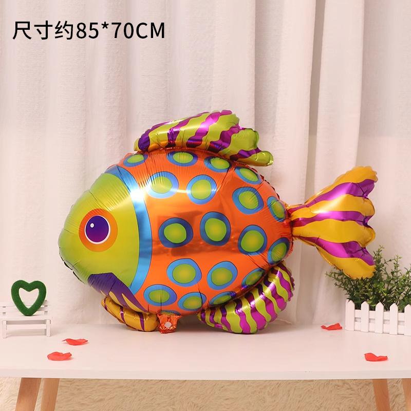 Ocean Animal Balloons, Baby Birthday Party Arrangement, Children'S Birthday Cartoon Living Room Print Special Shape