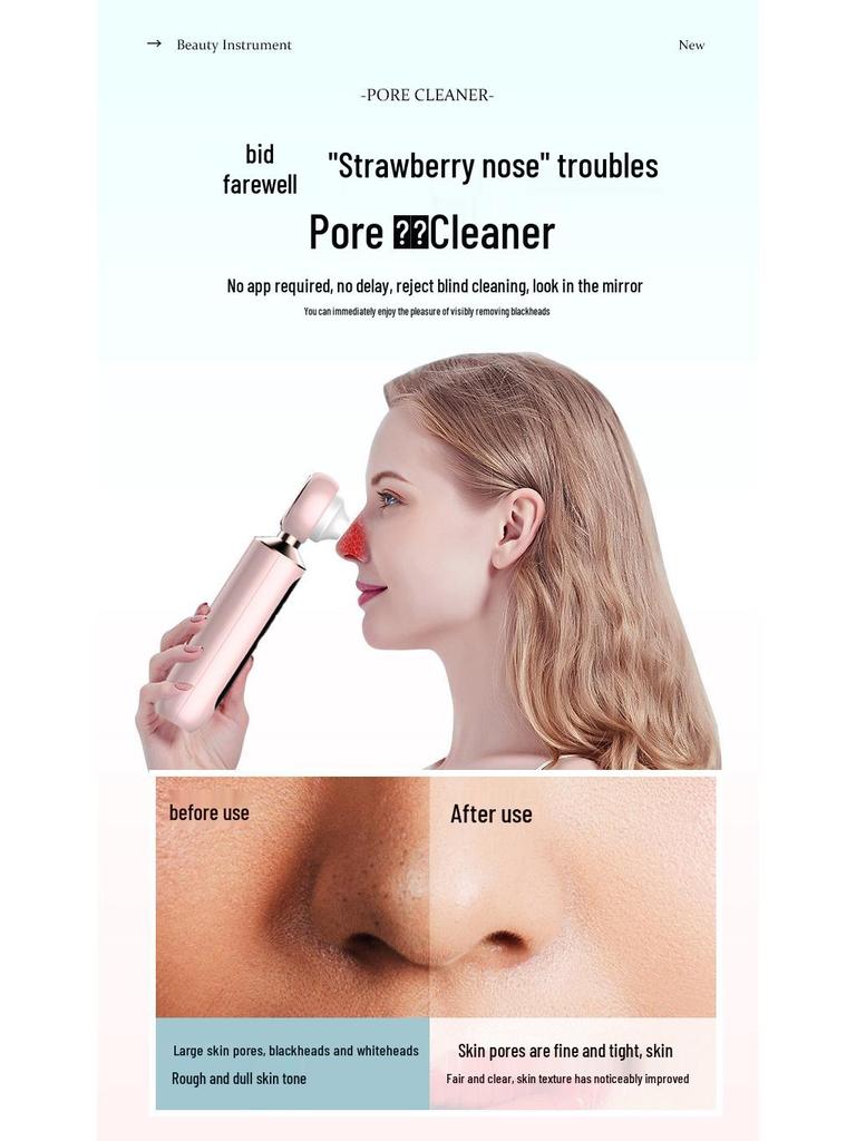 Electric Blackhead Remover: Visual Beauty Instrument for Pore Cleansing and Facial Suction