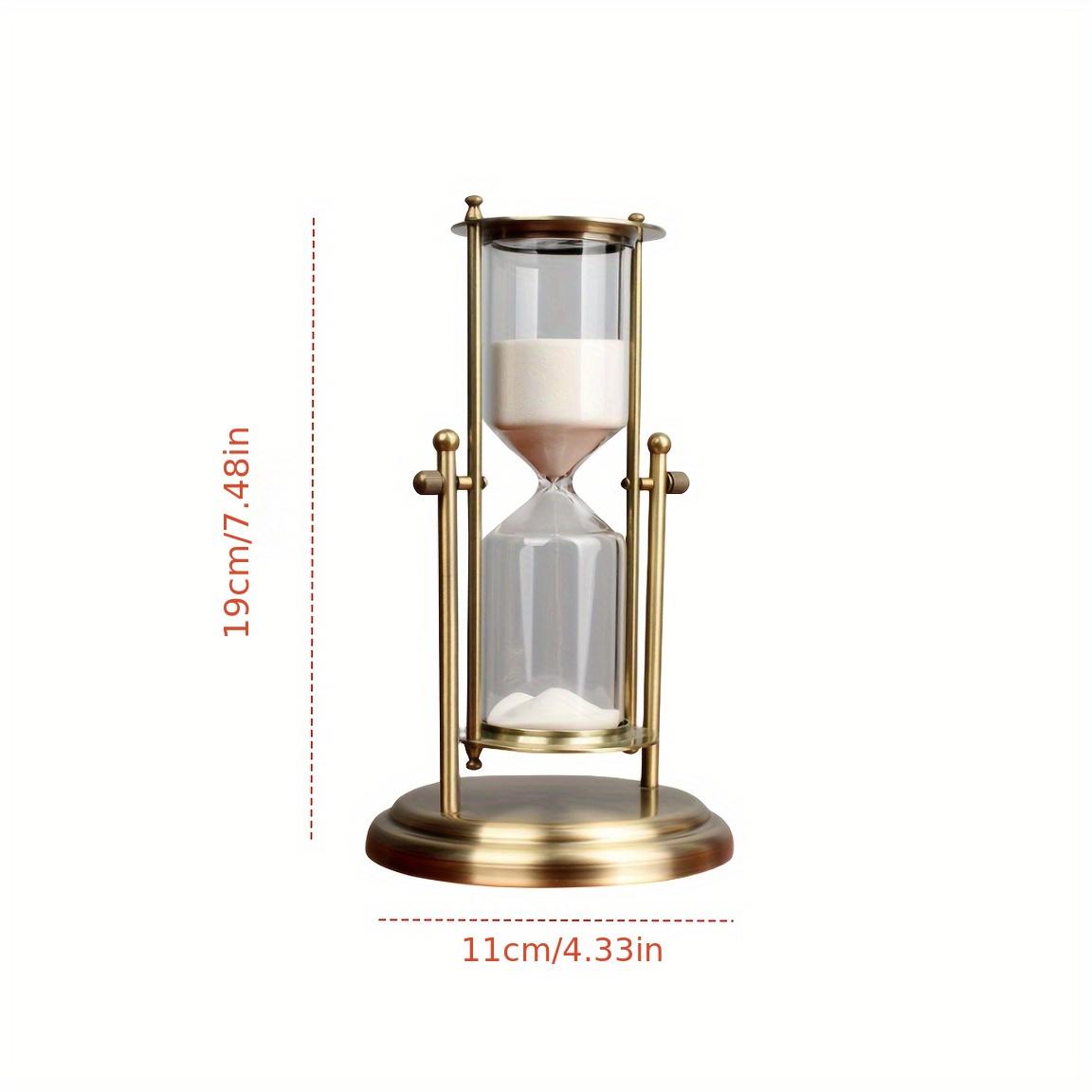 

Modern Golden Sand Timer 15-Minute Rotating Crown Design Glass & Metal Decorative Home Office Desk Accessory Elegant Ornament 15min золотой