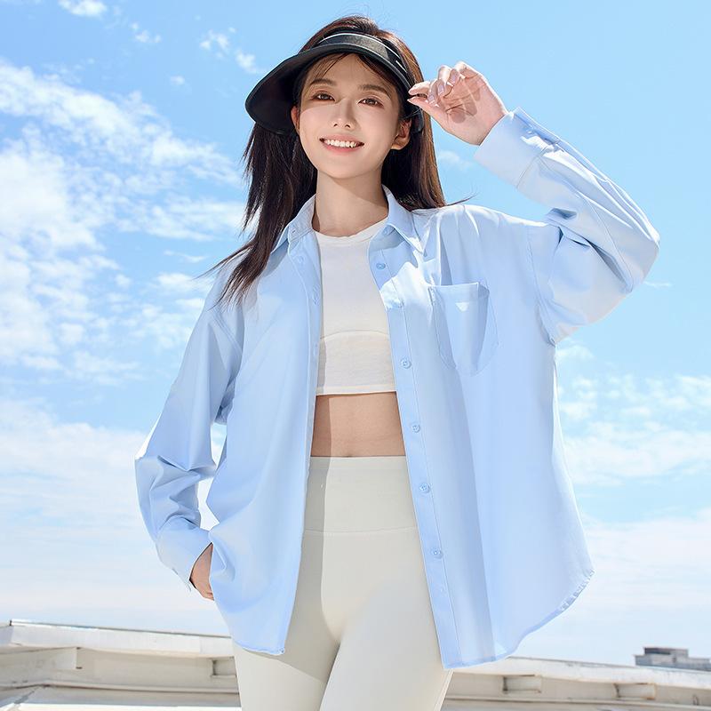 Xiaoya Skin-friendly Sunscreen Shirt Women's Sunscreen Shirt Ice Silk Skinny Shirt Shirt Jacket Outer Sunscreen Clothing Men's Sunscreen Shirt