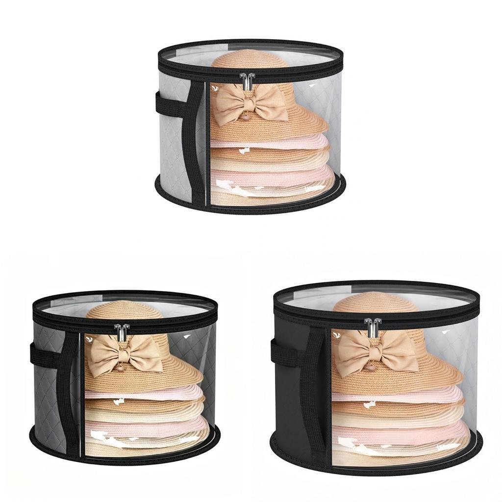 Modern Simple Circular Hat Organizer With Fabric Material For Home And Travel Use
