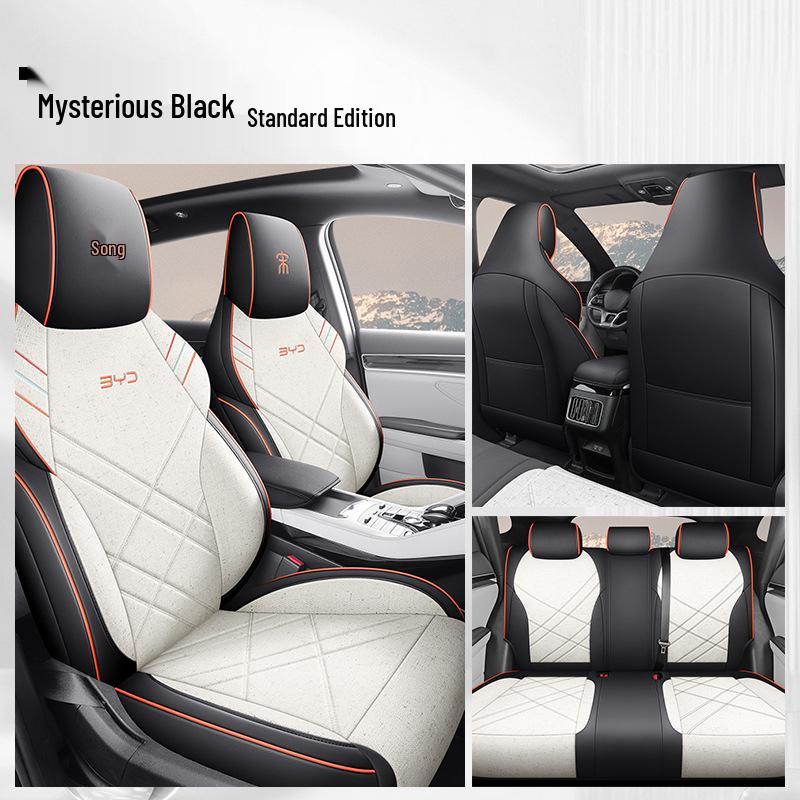 BYD Song Pro Leather & Linen Full Wrap Cartoon Seat Cover (Set of 5)