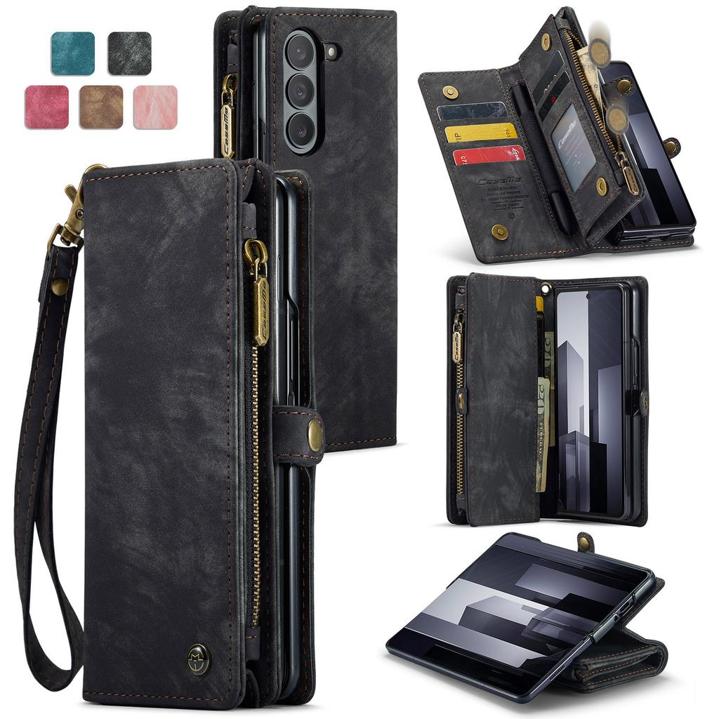 Suitable for Samsung Z Fold 40% Off Foldable Phone Case ZFOLD5 Card Slot Wallet Phone Leather Case Multifunctional