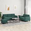 VidaXL Sofa Set with Cushions 3 Pcs, Sofas with Armrests, Furniture Set with Footrest Living Room, 3202046
