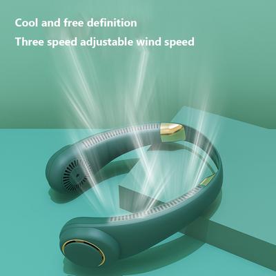 2024 New Bladeless Neck Fan Rechargeable Portable Cooling Fan 3 Speed Silent Lazy Neck Cooler 3000mAh Mini Fan for Summer Sports
