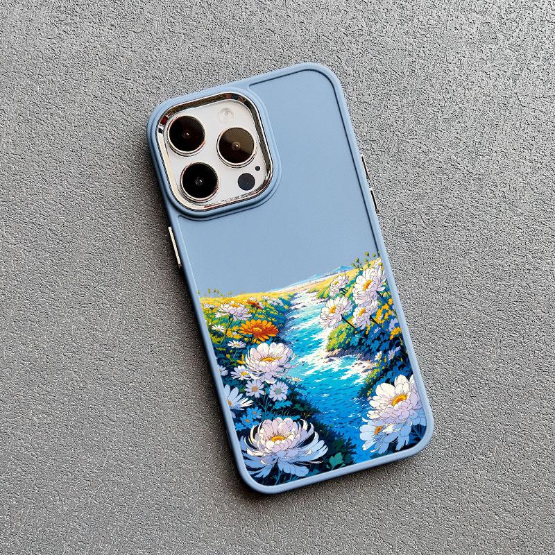 Summer Daisy Flower Phone Case for IPhone 11 12 13 14 15 Pro Max 15 14 8 7 Plus SE 2020 XS X XR Shockproof Silicone Back Cover