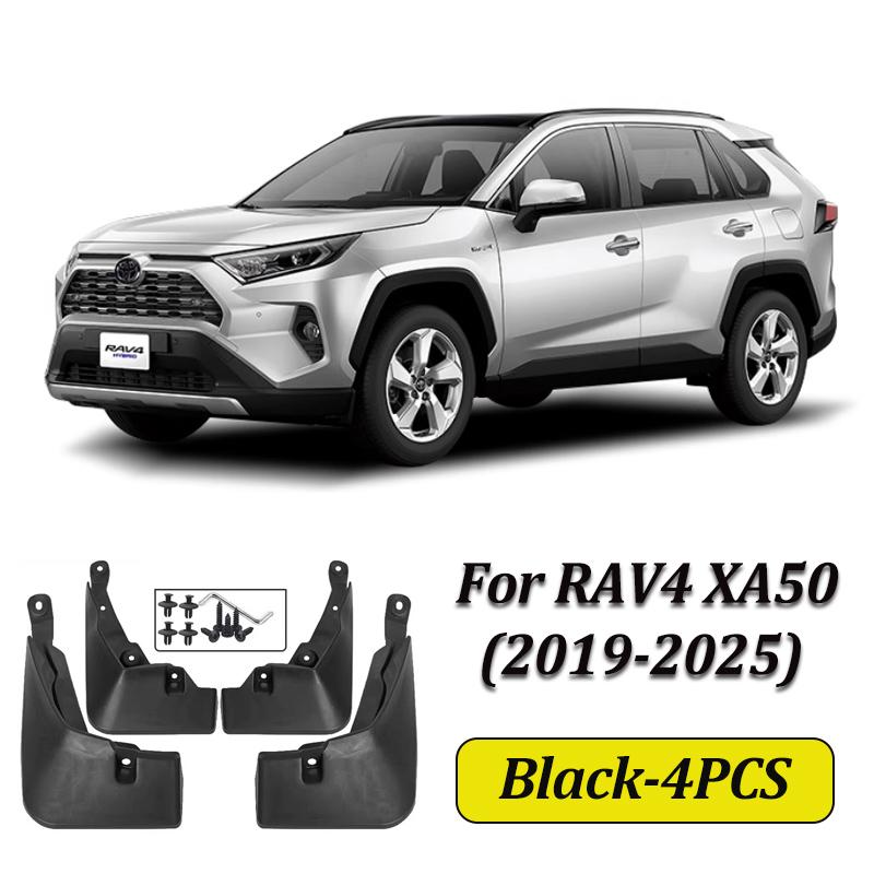 LINNUNU 4 шт. Автомобильные брызговики для Toyota RAV4 XA50 XA40 XA30 2009- 2024 2025 Внешние декоративные аксессуары автозапчасти XA50 2019-2025