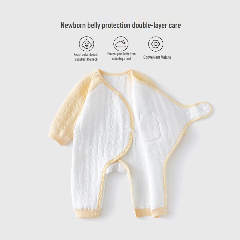 Thickened Cotton Padded Jumpsuit: Warm Winter Romper for Baby Boys & Girls