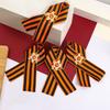 Russian StGeorge Ribbon Medals Brooch Symbolizing Courage and Honors In Vintage Soviet Styles for History Enthusiasts