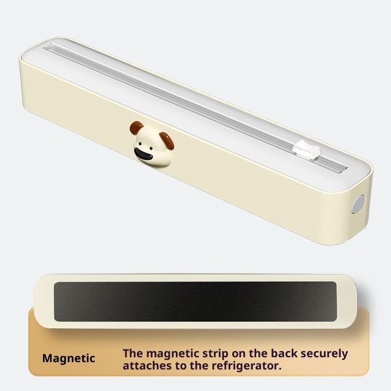 Dvojbřitý řezák na potravinovou fólii magnetický typ nastavitelný řezák na pečicí papír a hliníkovou fólii úložný box