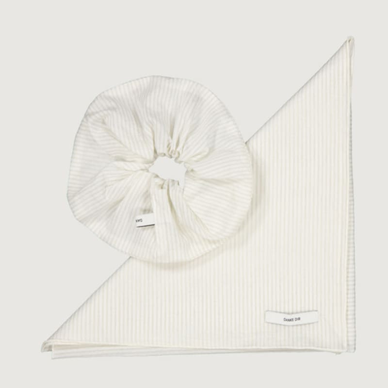 dankedir Silk striped headscarf scrunchies set -3color