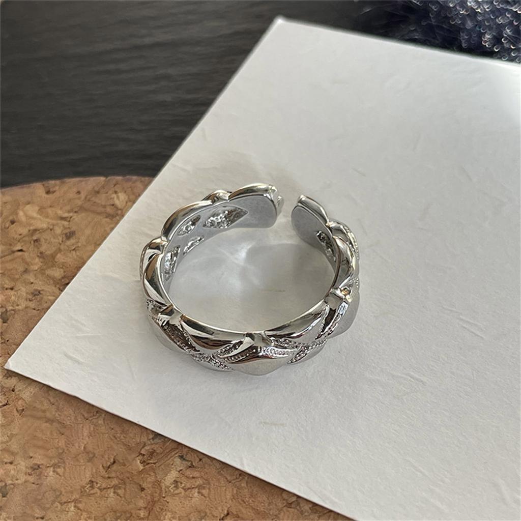 Gold Silver Adjustable Rings Accessory for Women 14K Gold Plated with Zirconia for Parties Supplies and Gatherings