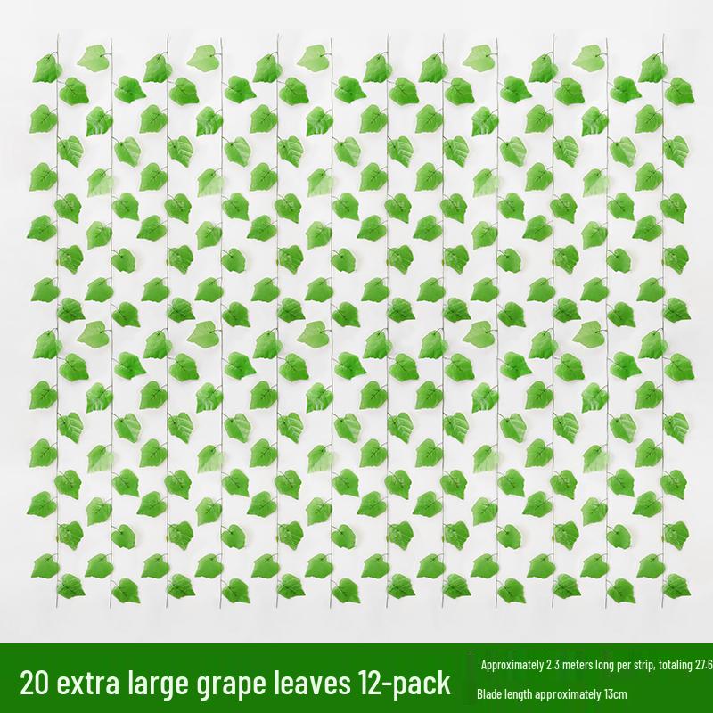 Rattan Pothos Artificial Green Vine for Air Conditioner or Water Pipe Cover