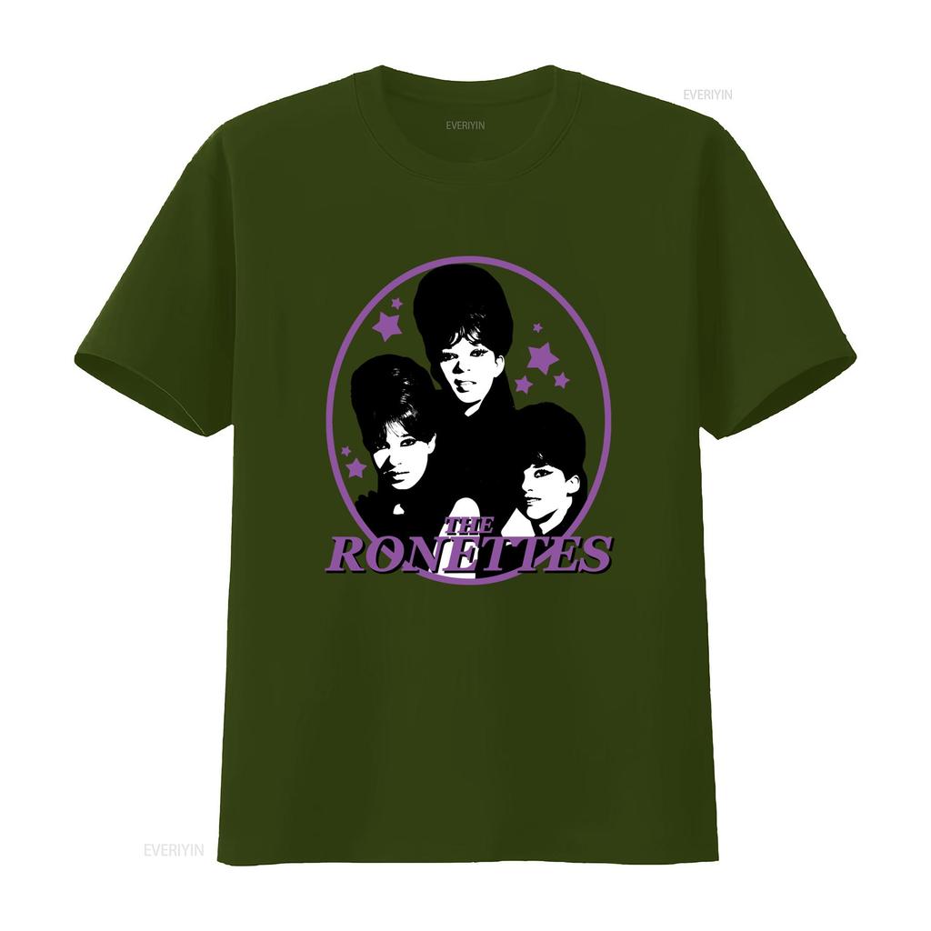 Retro Style Ronettes The Group Print Mens T Shirt Vintage Washed Designer Clothes Fashion Homme Stretched Unisex Graphic