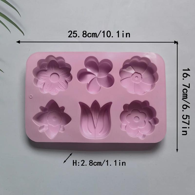 Kinds Flower Silicone Molds Different Flower-shaped Baking Molds Suitable for Soap and Candle Making Cake Chocolate Mould