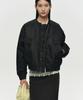 Heute Frame Collarless Bomber Jacket (Black)
