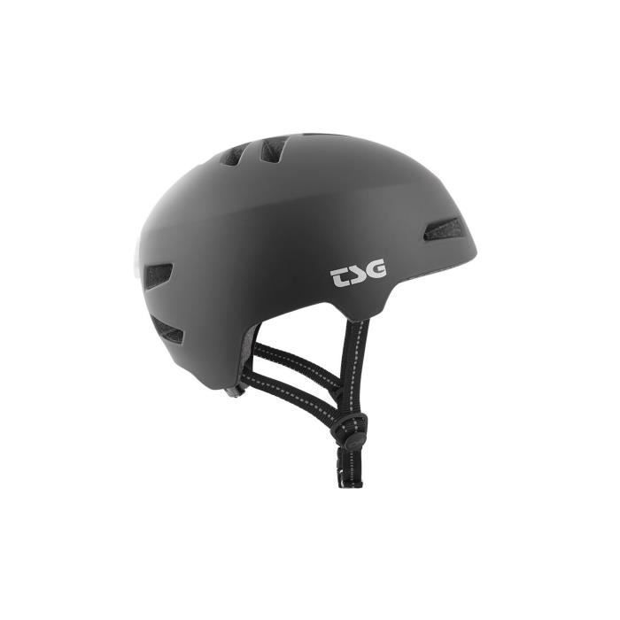 Casque de vélo - TSG - Status - Noir satiné - XL - LED arrière - 320g - 13 aérations
