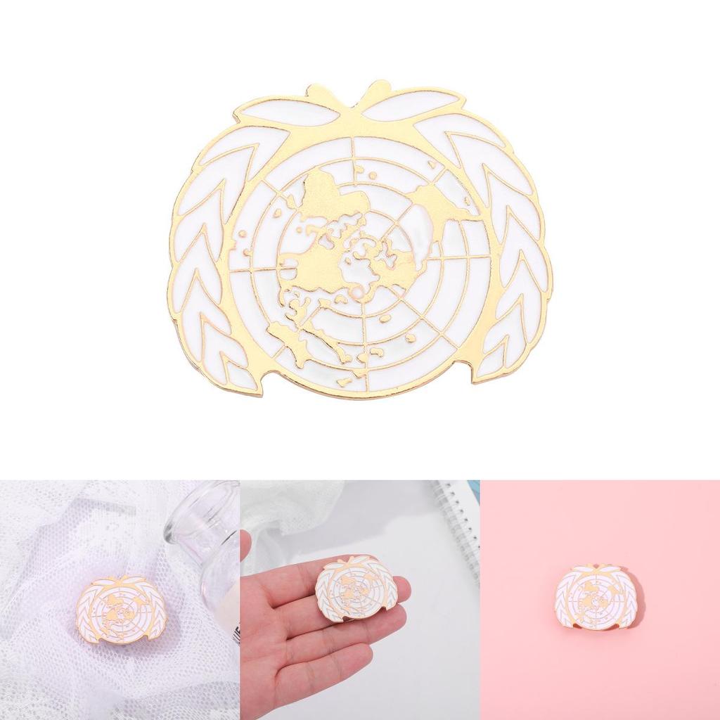 Kreative Geometrische Erd-Brosche aus Metalllegierung für Modische Dekoration und Geschenke