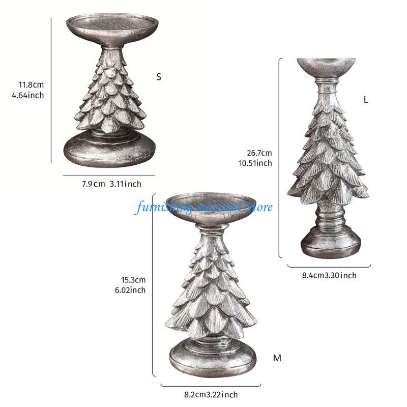 Y5GD Christmas Tree Resin Holders for Seasonal Home and Party Decors