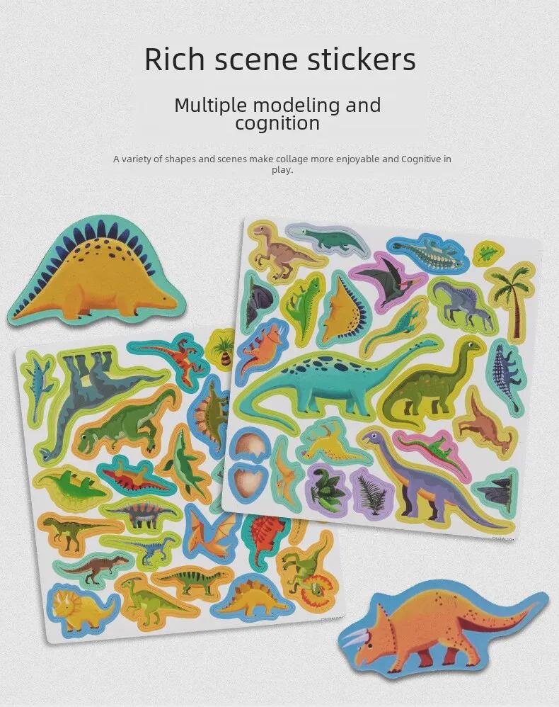 Children's Educational Magnetic Animal & Dinosaur Scene Puzzle Toy