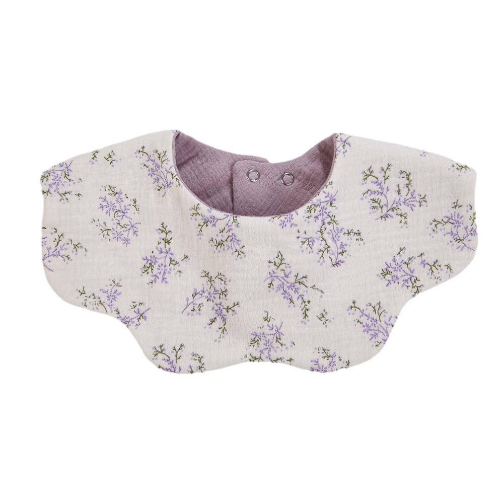 6 Layers Thickened Baby Muslin Cotton Bibs 306°AB Double Side Flower Round Neck Saliva Towel Print Feeding Burp Cloths Banadna