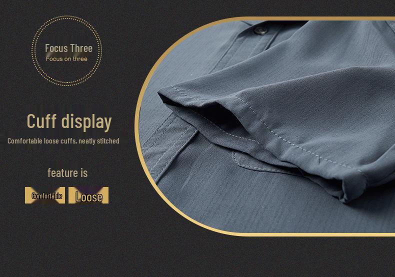 Men's Summer Short-Sleeve Loose Fit Suit Set for Middle-Aged & Elderly