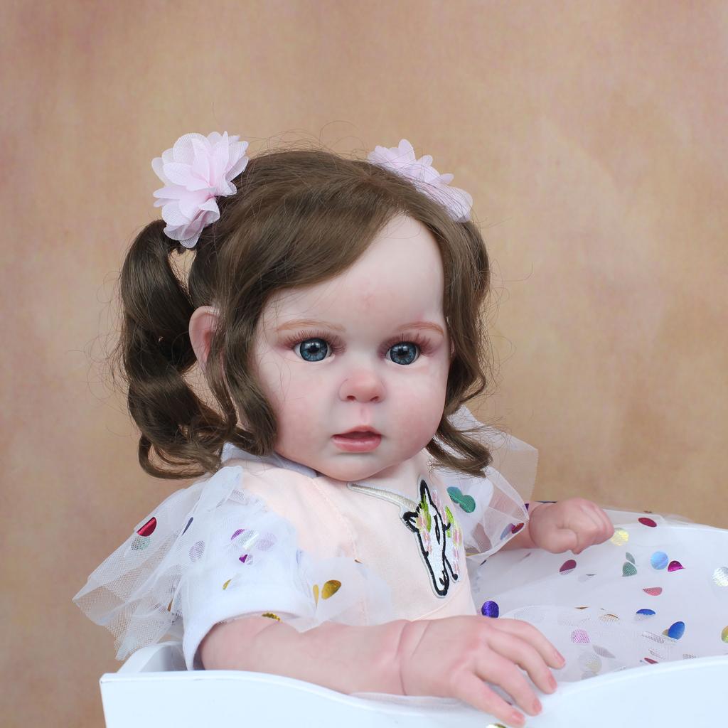 Bzdoll 50cm 3d Teint De Peau Veines Visibles Silicone Doux Renaitre Bebe Poupee Jouet Pour Fille Mignon Cheveux Longs Princesse Robe Bebe Boneca Acheter A Prix Bas Livraison Gratuite Avis Reels