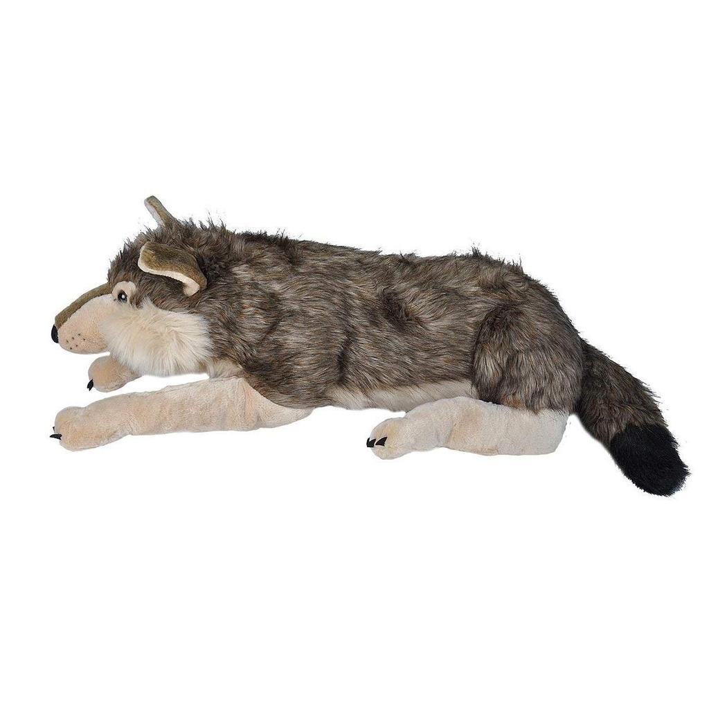 Wild Republic Wolf Plush Toy Jumbo Soft Animal Body Pillow Cushion Extra Large W37 X D96 X H25cm 82332
