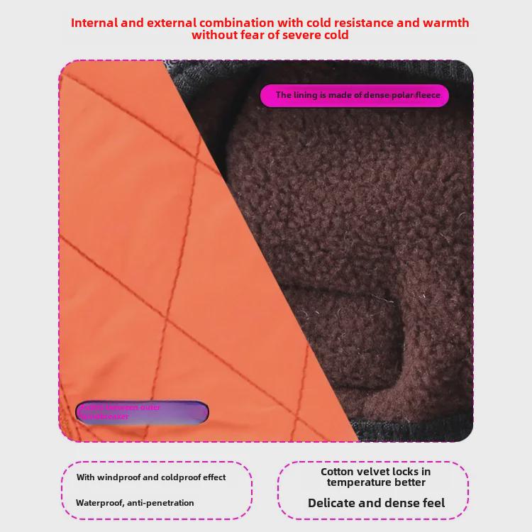 Giacca Imbottita per Cani con Zip - Cappotto Invernale in Pile d'Agnello per Animali Domestici