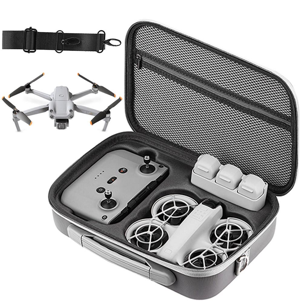 Storage Bag Protective Carrying Case PU Leather Drop-resistant Hard Shell Handbag for DJI NEO Drones Controller Accessories