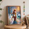 Disney Frozen Anna Oil Painting Kit, Winter Snowman Scene Home Decor Handmade Gift, Unique Wall Art For Living Room, Craft Hobby Set