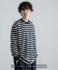 SIDE23-183 Striped Long-sleeved T-shirt