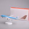 20cm KLM B747 Cargo Airplane Model Toy Kit Cabin Door Openable with Stand and Wheel for Display Collection or Adult Gift